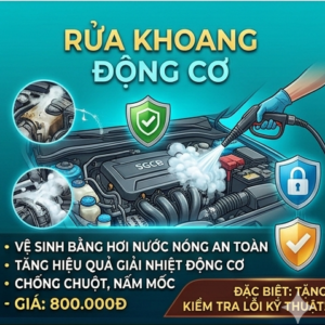 Vệ sinh khoang động cơ bằng hơi nước