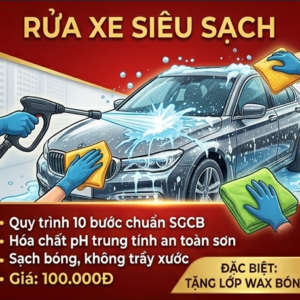 Rửa xe siêu sạch